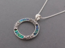 Inlaid Circle Necklace