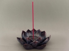 Lotus Bronzeplated Incense and Candle Holder