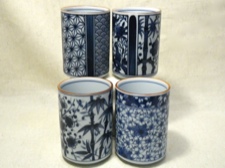4 Piece Tea Cup Set Assorted Patterns