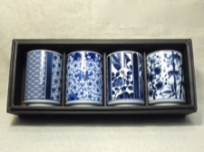 4 Piece Tea Cup Set Assorted Patterns