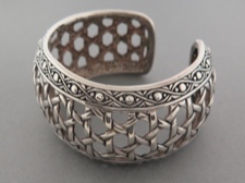 Sterling Weave Cuff