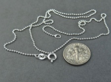 Chain, Sterling Bead 16in