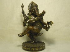 Dancing Ganesha Exquisitely Poised on Lotus