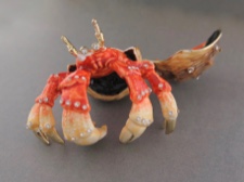 Enamel Box - Hermit Crab with Austrian Crystals