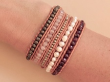 Beaded Leather Wrap