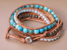 Beaded Leather Wrap