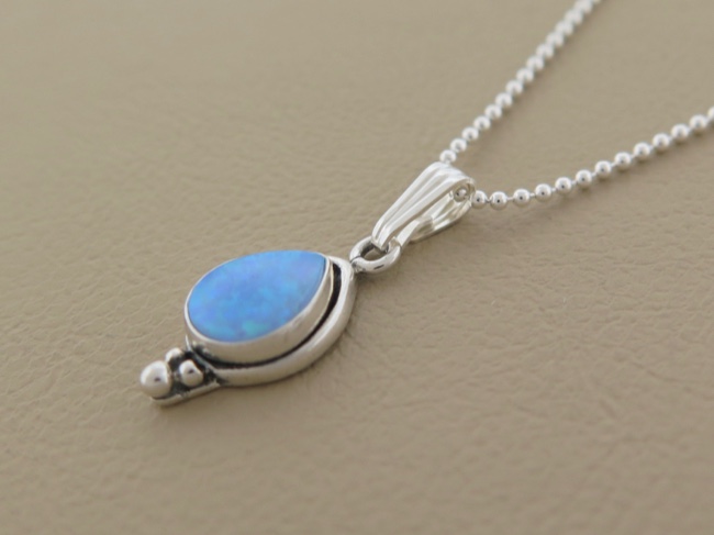 Opal Tear Necklace - Click Image to Close