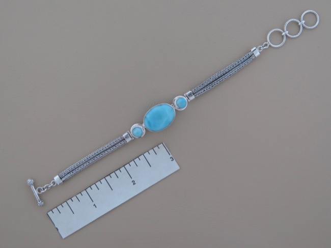 Larimar 3 Stone Beauty - Click Image to Close