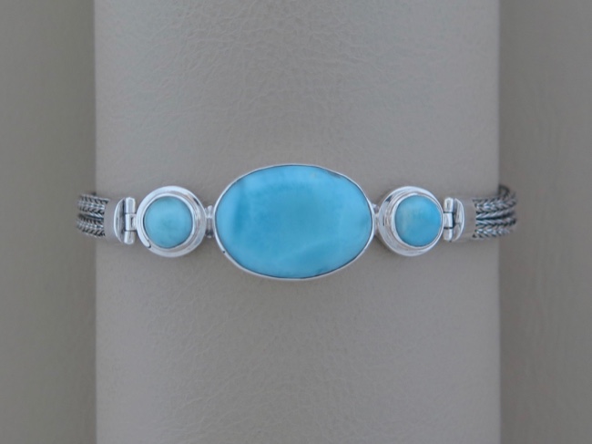 Larimar 3 Stone Beauty - Click Image to Close