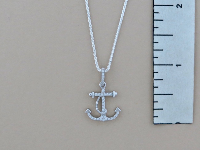 Sparkling Sterling Anchor - Click Image to Close