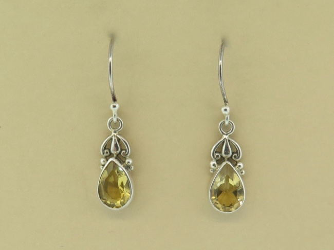 Citrine Tear Dangle - Click Image to Close