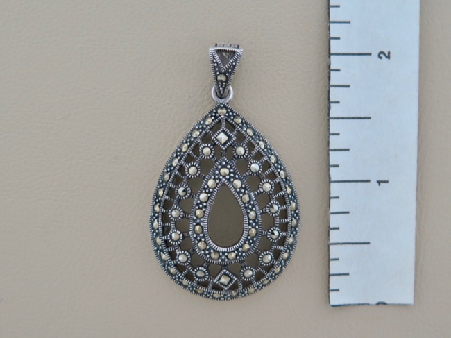 Vintage Marcasite Tear - Click Image to Close