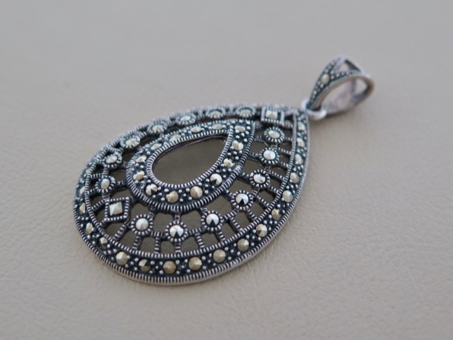 Vintage Marcasite Tear - Click Image to Close