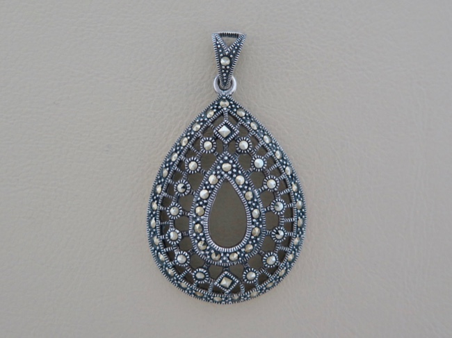 Vintage Marcasite Tear - Click Image to Close