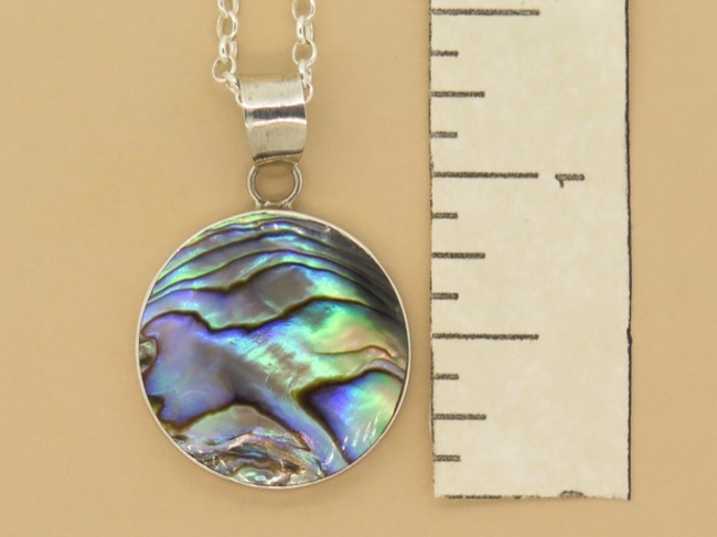 Abalone Sterling Necklace - Click Image to Close