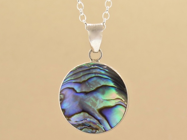 Abalone Sterling Necklace - Click Image to Close