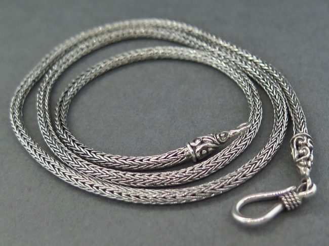 Chain, Sterling Foxtail 20in - Click Image to Close