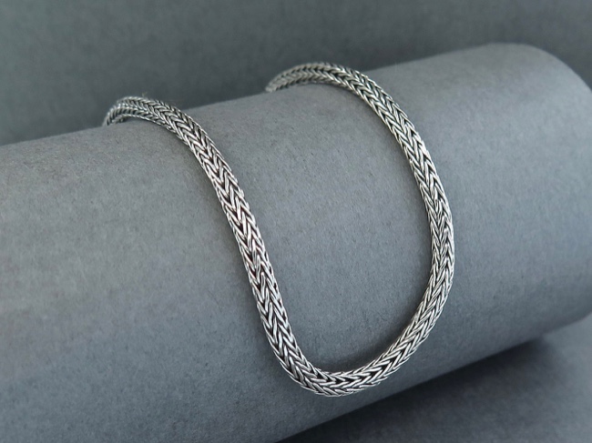 Chain, Sterling Foxtail 20in - Click Image to Close
