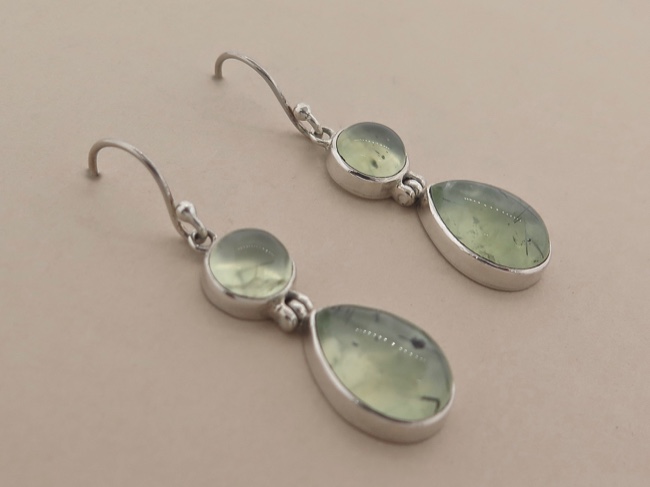 Prehnite Earrings - Click Image to Close