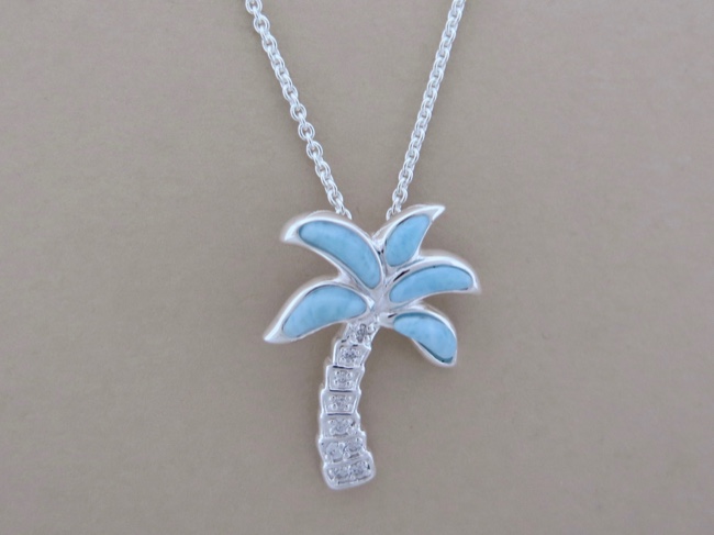 Larimar Palm Necklace - Click Image to Close