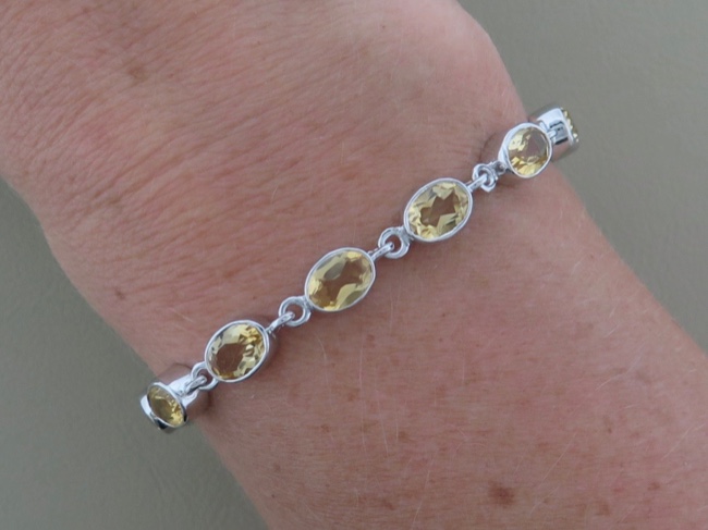 Citrine Oval Links - Click Image to Close