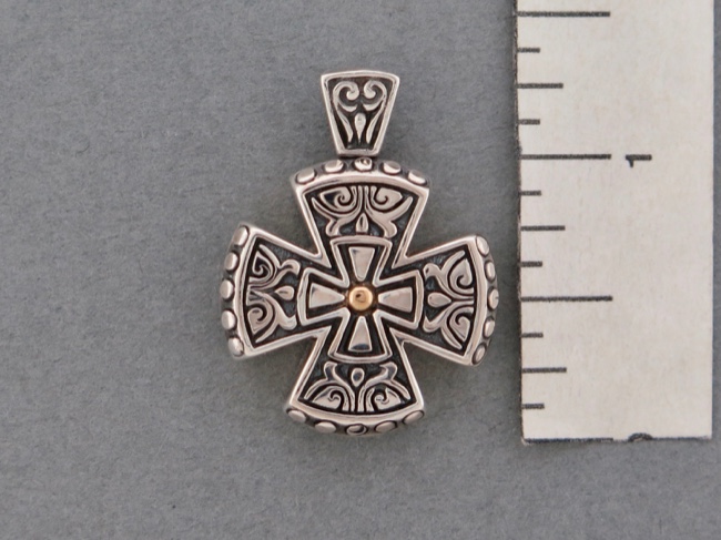 Ornate Sterling Cross - Click Image to Close