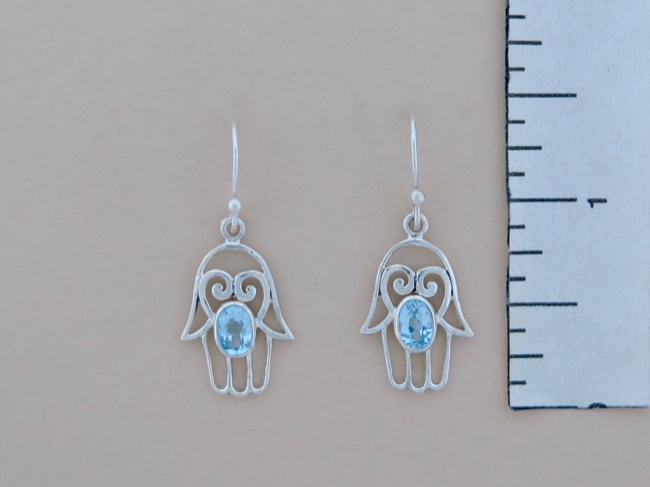 Hamsa Earrings - Click Image to Close