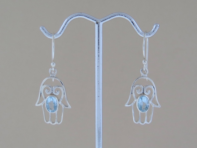 Hamsa Earrings - Click Image to Close