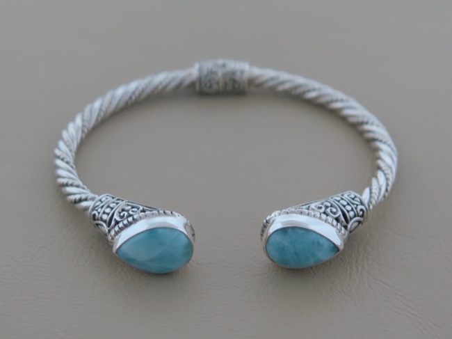 Larimar Tear Cuff - small - Click Image to Close