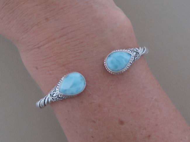 Larimar Tear Cuff - small - Click Image to Close