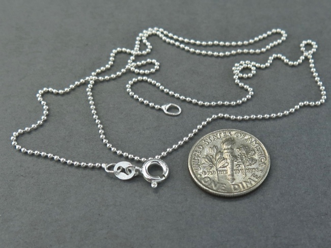 Chain Sterling Ball 20in - Click Image to Close