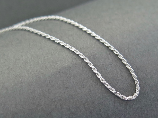 Chain, Sterling Rope 16in - Click Image to Close