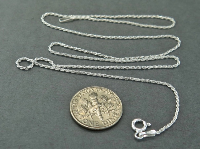 Chain Sterling Rope 18in - Click Image to Close