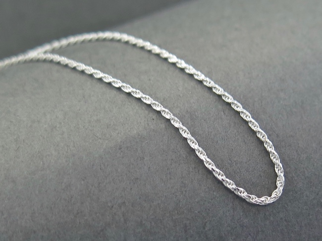Chain, Sterling Rope 18in - Click Image to Close