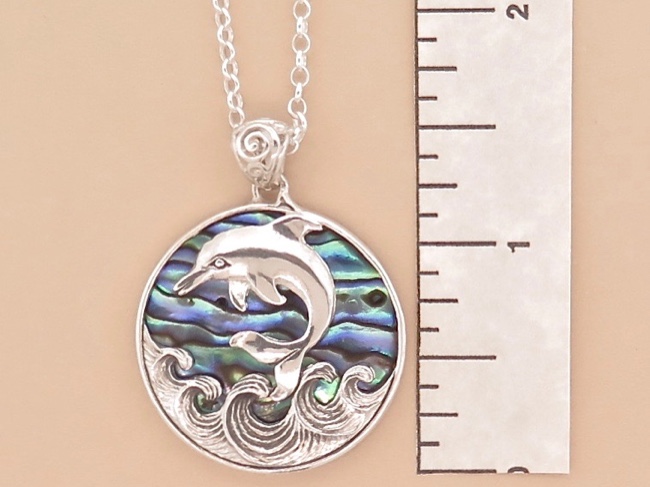 Sterling Dolphin Round - Click Image to Close