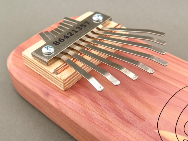 Handcrafted Cedar Board Kalimba with Petroglyph - Click Image to Close
