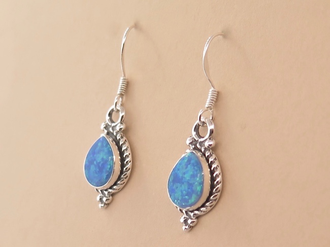 Opal Tear Earrings - Click Image to Close