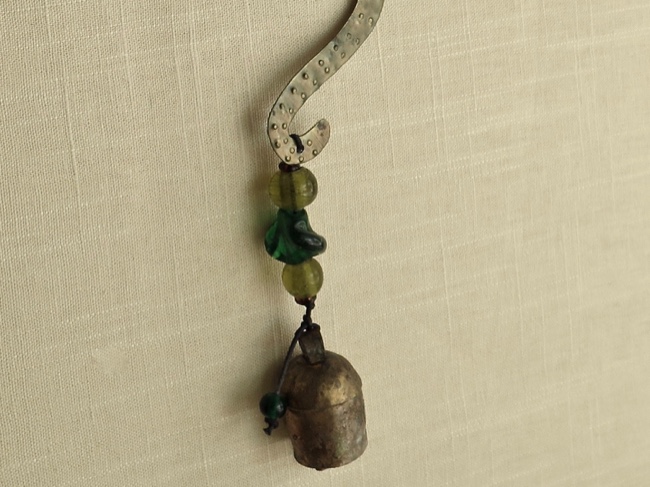 Iron Gecko Chime with Glass Beads from India - Click Image to Close