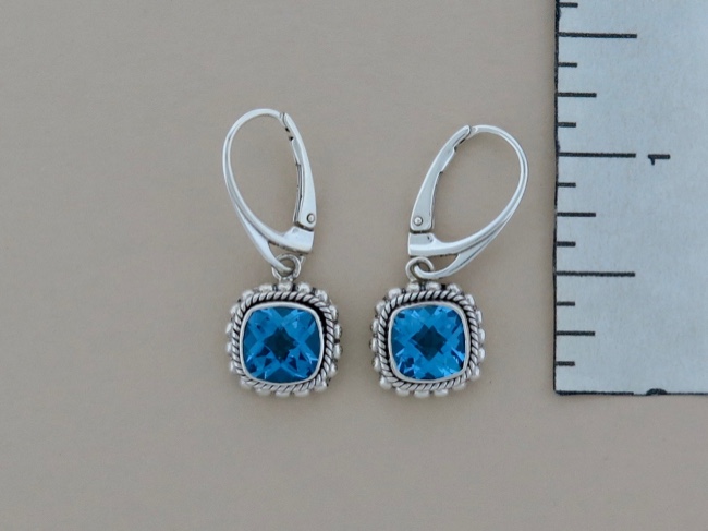 Bali Blue Topaz Earrings - Click Image to Close