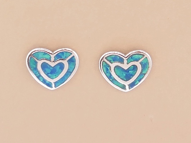 Opal Inlaid Hearts - Click Image to Close