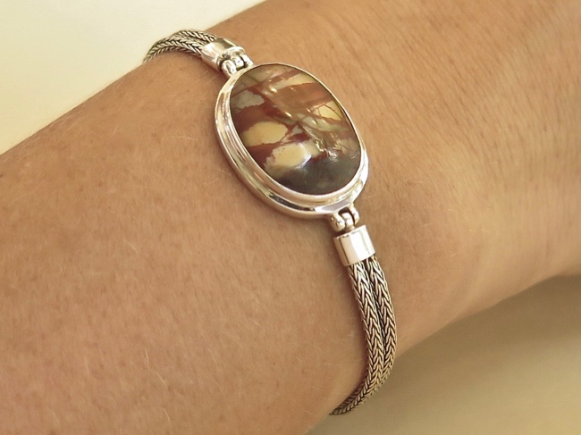 Red Creek Jasper Bracelet - Click Image to Close