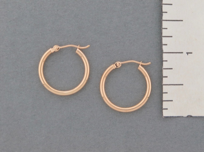 14k Gold Hoops - Click Image to Close