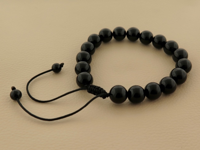 10mm Black Onyx Beads - Click Image to Close