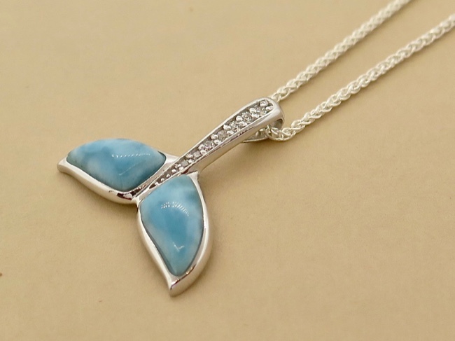 Larimar Whale Tail - Click Image to Close