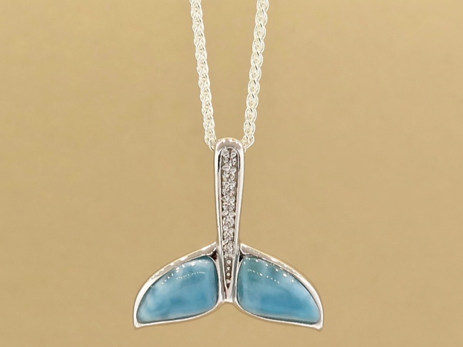 Larimar Whale Tail - Click Image to Close