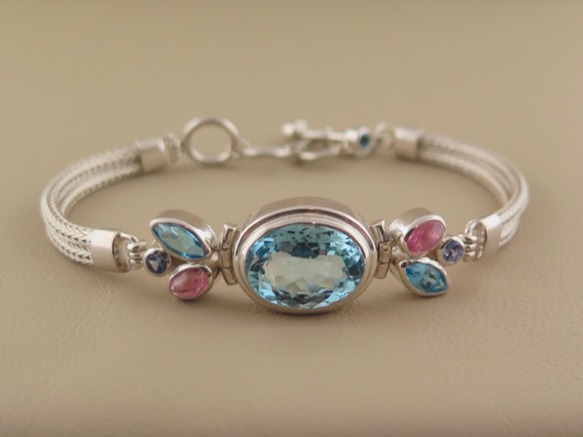 Classic Mix Stone Bracelet - Click Image to Close