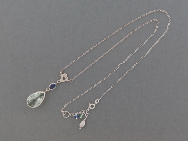 Green Amethyst Teardrop - Click Image to Close