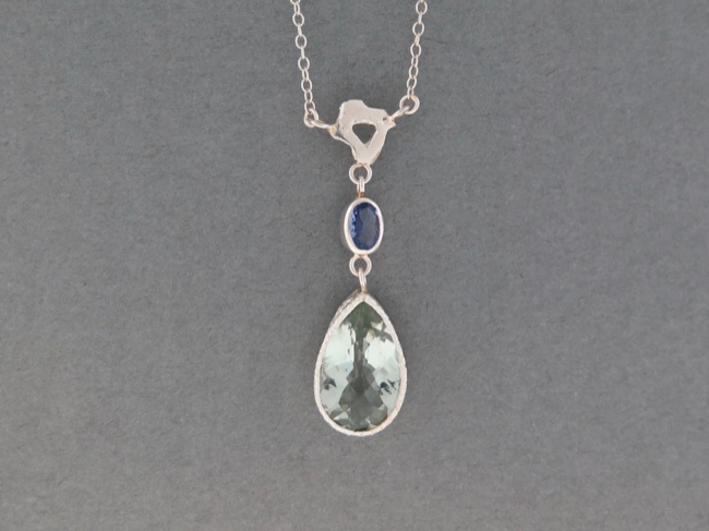 Green Amethyst Teardrop - Click Image to Close