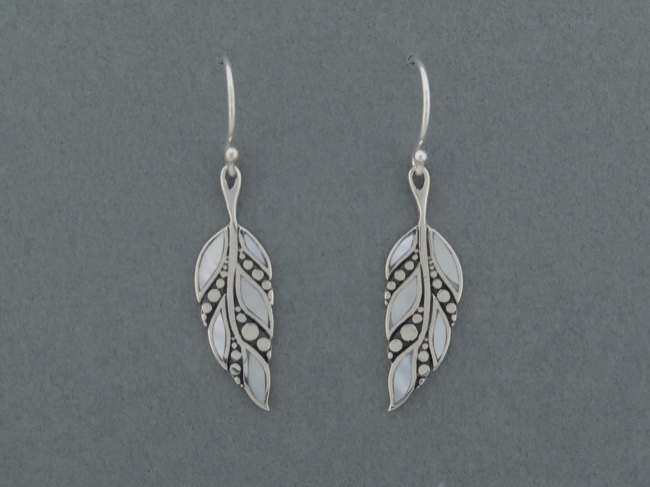 Sterling Feathers Inlaid - Click Image to Close