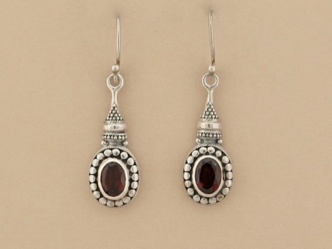 Garnet Ornate Dangle - Click Image to Close